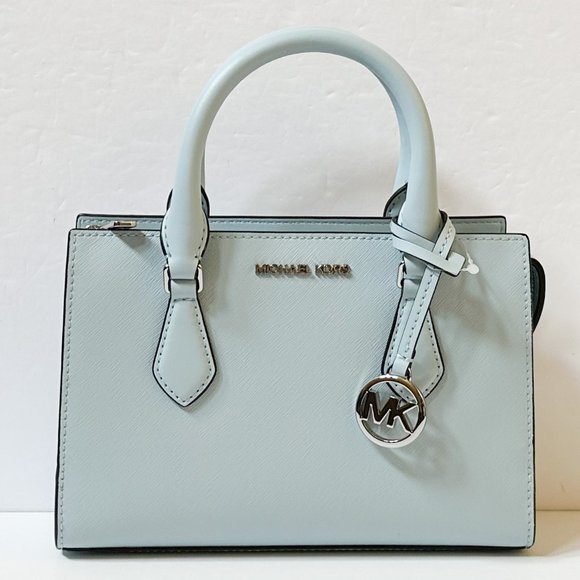 Michael Kors Sheila Small Satchel Shoulder Crossbody Bag Vista Blue - Picture 2 of 13